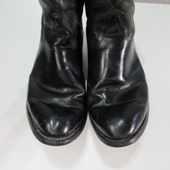 AVONITE Hypalon Oil Resistant Leather Men’s Cowboy Work Boots Black 9.5 EE USA - Picture 5 of 11